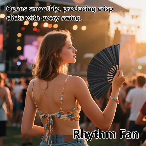 Miniatura 2 de Large Folding Hand Fans (6pcs) for Line Dancing