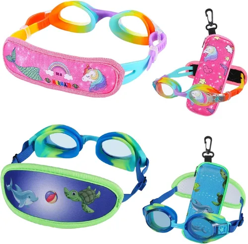 Miniatura 25 de Gafas de natación para niños de 2 a 6 años, gafas para niños sin jalar el cabello, gafas para niños con banda para la cabeza acolchada 1pk Kids