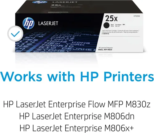 Miniatura 2 de HP Cartucho de tóner negro de alto rendimiento 25X Funciona LaserJet Enterprise Flow serie M830, LaserJet Enterprise M806 Series CF325X