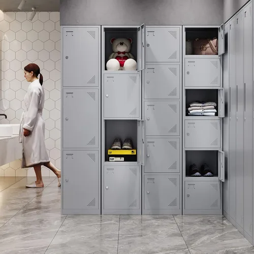 Miniatura 7 de Letaya Taquillas de metal para empleados, gabinete de almacenamiento de acero de 71 pulgadas con 4 puertas con cerradura para personal de oficina