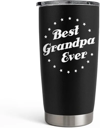 SANDJEST Vaso con aislamiento para viajes, el mejor set de regalo para el mejor abuelo de todos, para papá, abuelo - Taza de 20 oz - Gran regalo