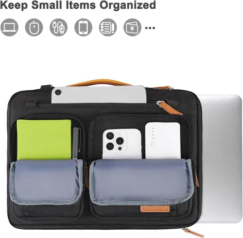 Miniatura 4 de MOSISO 360 Protective Laptop Bag, Computer Bags, Side Open Messenger Bag with Trolley Sleeve&5 Pockets