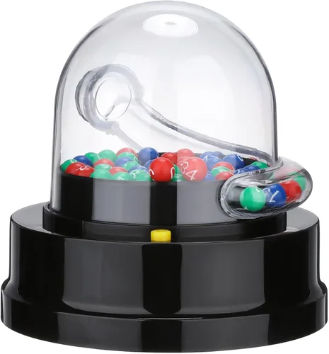 Abaodam Máquina de bingo eléctrica, mini juego, portátil, con batería, con 49 bolas para entretenimiento de fiesta, diversión familiar, selección de