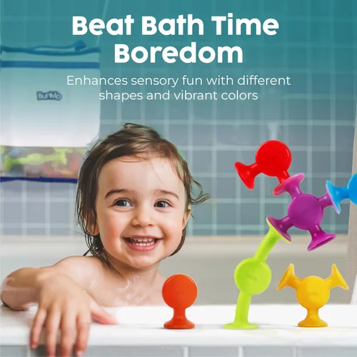 Miniatura 7 de BUNMO Juguetes de baño de succión - Conecta, construye, crea – Juguetes de baño – Horas de diversión y creatividad – Habilidades motoras finas