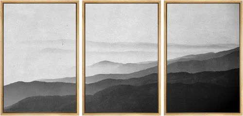 Miniatura 205 de SIGNWIN Lienzo enmarcado para pared, arte con pinceladas de flujo neutro en tonos beige abstractos, ilustraciones, arte moderno, decorativo