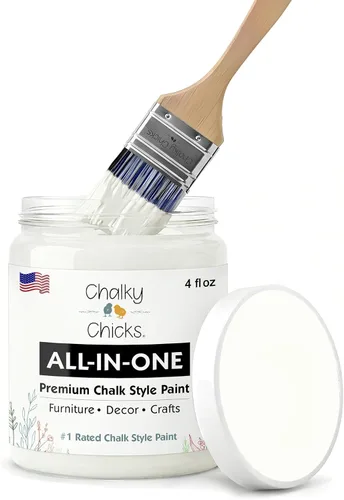 Miniatura 213 de Chalky Chicks - Pintura mate a la tiza, no requiere lijado, 4 onzas líquidas, color gris oscuro (Gun Metal Gray), para muebles, pintura sin Gris
