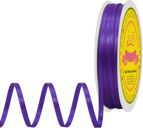 Miniatura 20 de Cinta de satén blanca antigua de doble cara de 1-1/2 pulgadas x 50 yardas, cinta de poliéster para envolver regalos, día de San Valentín, bodas