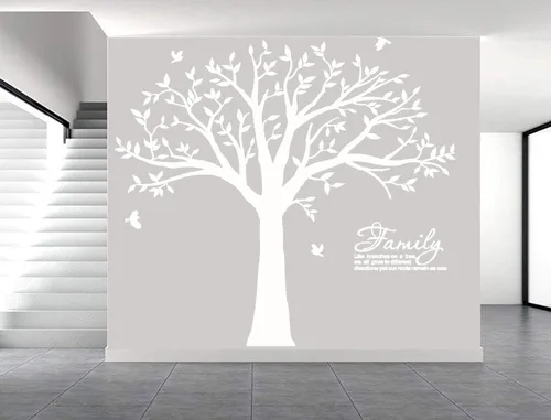 Miniatura 7 de Grant - Calcomanía de pared de árbol genealógico con familia como ramas en un árbol, calcomanía adhesiva con cita para decoración de sala de estar