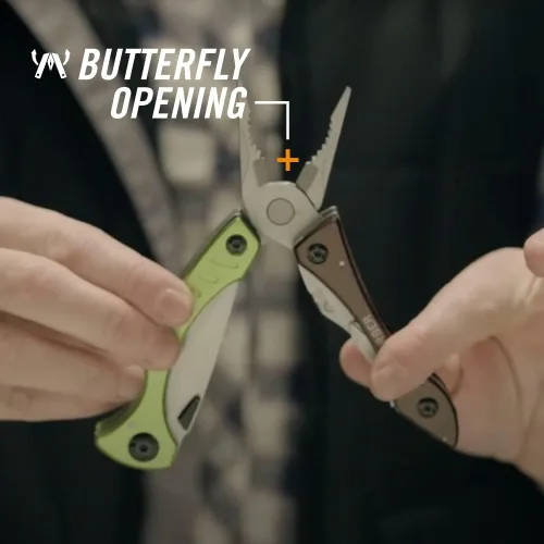 Miniatura 5 de Gerber Gear Crucial Multitool EDC Cuchillo de bolsillo con alicates de punta de aguja y clip, azul