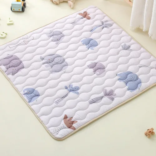 Miniatura 12 de Viviland Alfombrillas para bebé, 50 x 50 pulgadas, tapete acolchado grueso para bebés y niños pequeños, antideslizante y lavable a máquina, números