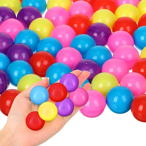 Honoson 500 unidades de máquinas expendedoras de 1.1 pulgadas, cápsulas pequeñas vacías de juguete de plástico de colores transparentes para regalos