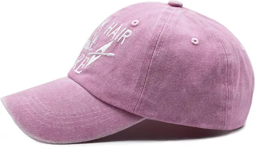 Miniatura 4 de Gorra de béisbol ajustable lavada con diseño de Kayak Hair Don't Care para mujer