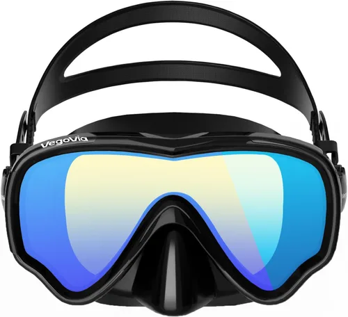 Miniatura 9 de VegoVia Gafas de natación para adultos con cubierta para la nariz, visión amplia transparente de 180°, sin fugas, máscara de buceo, gafas de piscina