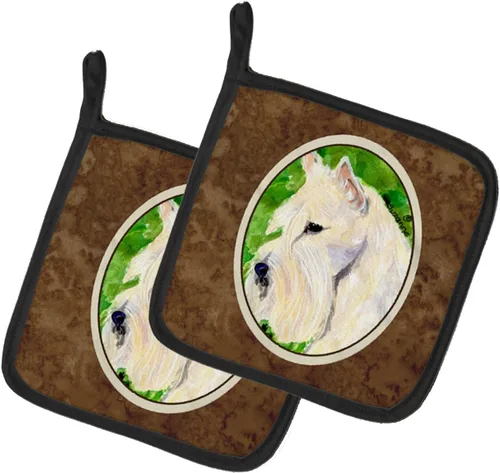 Miniatura 73 de Caroline's Treasures SS8617PTHD - Juego de soportes para ollas de cocina resistentes al calor, almohadillas calientes para horno para cocinar, Husky
