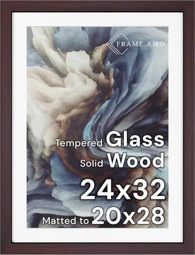 Miniatura 115 de Frame Amo Marco de póster de madera maciza de 13 x 19 pulgadas, color natural, tapete blanco para imagen de 11 x 17 pulgadas, parte frontal