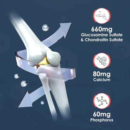 Miniatura 2 de Rawleigh Flexezy-ER: 120 cápsulas Fórmula de apoyo articular 24/7 Mezcla de glucosamina y sulfato de condroitina Calcio y fósforo Liberación