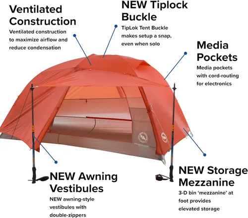 Miniatura 3 de Big Agnes Copper Spur HV UL - Tienda de campaña ultraligera para mochileros