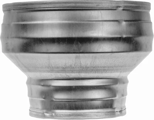 Miniatura 7 de Repa Market Reductor de conducto redondo macho de 4 a 3 pulgadas - Acoplador/aumentador de tubo de acero galvanizado - Acoplamiento para sistemas