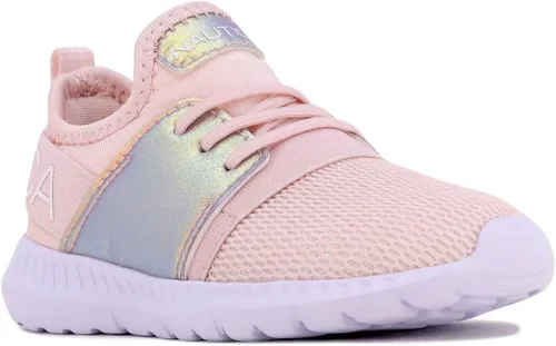 Nautica - Tenis modernos y con detalles metálicos para niñas, zapato deportivo para correr con cordones I kappil I (niña grande, niña pequeña, niña)