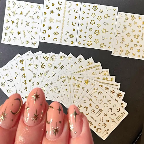 Miniatura 15 de 30 hojas de calcomanías de uñas del 4 de julio para arte de uñas, Día de la Independencia, calcomanías de arte en 3D, autoadhesivas, bandera