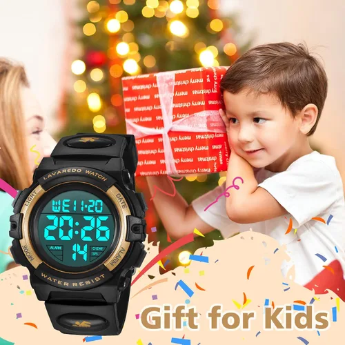 Miniatura 4 de Reloj analógico para niños reloj para niños de 6 a 15 años reloj digital para deportes al aire libre multifuncional con cronógrafo LED 50 M