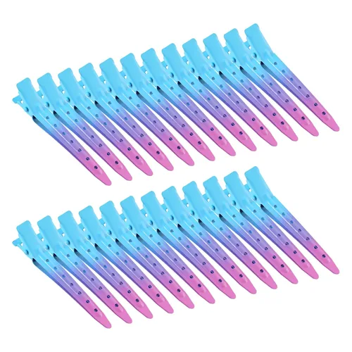 Miniatura 8 de 24 Paquetes de Pinzas Pico de Pato, Bantoye 2.75 Pulgadas Pinzas de Cocodrilo Rizadoras de Metal Antioxidante con Agujeros para Peinado del Cabello
