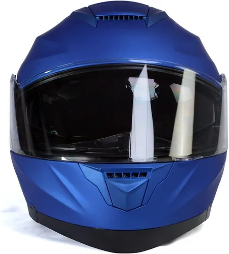 Miniatura 8 de Milwaukee Helmets MPH9818DOT Breeze - Casco modular de motocicleta avanzado azul con visera desplegable, talla XS