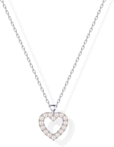 Miniatura 19 de PAVOI Collar de corazón chapado en oro de 14 quilates con circonita cúbica Bonitos collares con colgante de amor delicado para mujer