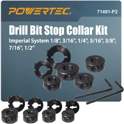 Miniatura 15 de POWERTEC Kit de plantilla de clavija, kit de plantilla de clavija de 3/8 pulgadas, plantillas de clavijas para carpintería, marca testigo de corte