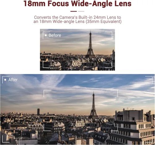 Miniatura 3 de PROfezzion Cámara HD 0.709 in lente gran angular con 10x porción macro para Sony ZV-E10 ZVE10 ZV-1F ZV1F A6400 A6300 A6100 A6000 ZV-1 ZV1 RX100 VII