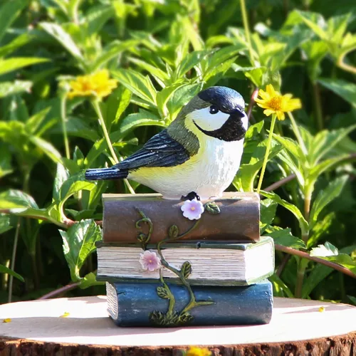 Miniatura 6 de Smadeer Estatua de pájaro para decoración de jardín, esculturas y estatuas de jardín, figura de pájaro de animales para interiores y exteriores