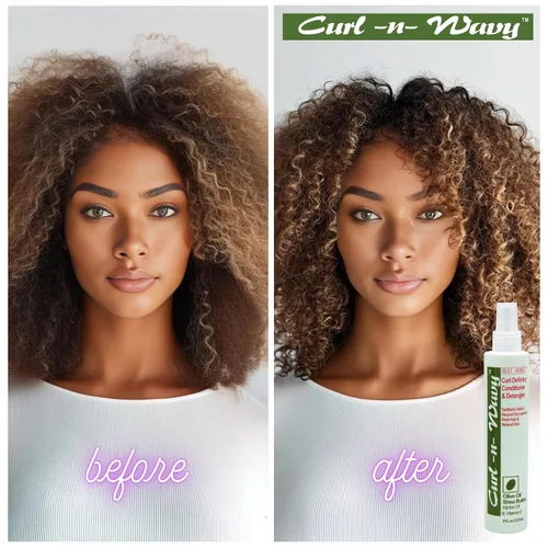 Miniatura 8 de On Natural Next Image - Acondicionador y desenredante de rizos rizados, aceite oleoso desenredante, manteca de karité, aceite de jojoba y vitamina