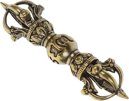 Sewroro Vajra Dorge Estatua de Buda Vintage Budismo Dorje Vajra Phurba Instrumento Amuleto de latón Hecho a mano Nepal Coleccionables Artículos