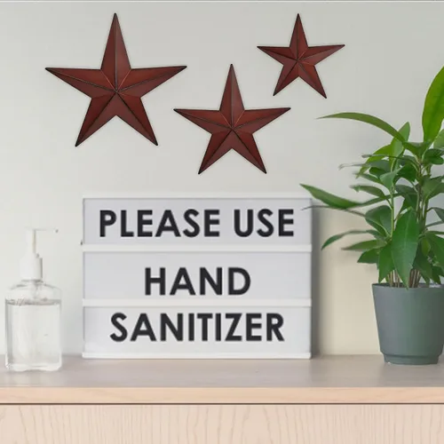 Miniatura 4 de JoyEvy Estrella de granero roja y negra de Texas de 6, 9 y 12 pulgadas, 3 piezas, estrellas de arte de metal para exteriores, decoración de pared 6