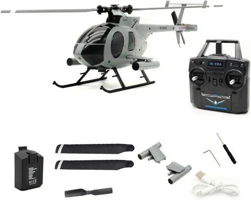 RC ERA C184 MD500 100 Size RC Helicopter 4CH, 6-Axis Gyroscope RTF With Optical Sensor & Upgraded Transmitter - Remote Control Electric Helicopter
