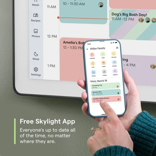 Miniatura 5 de Skylight Calendario Max: Calendario digital inteligente de 27 pulgadas y tabla de tareas, organizador familiar con pantalla táctil interactiva