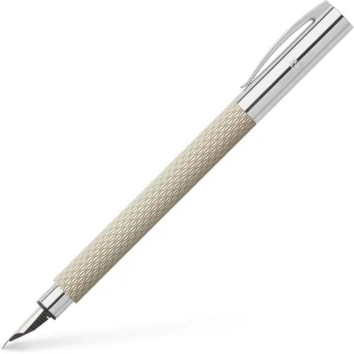 FABER-CASTELL Ambition OpArt 149621 - Pluma estilográfica (1 unidad), color arena blanca