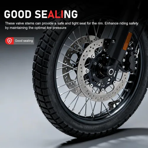 Miniatura 4 de 2 vástagos de válvula de neumático de motocicleta, aleación de aluminio CNC de 90 grados, universales para neumáticos sin cámara de 0.394 in a 0.445