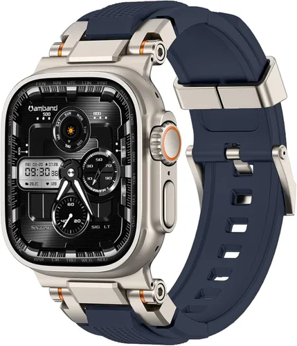 Miniatura 40 de amBand Bands - Funda protectora de pantalla compatible con Apple Watch Ultra 3/2/1 de 1.732 pulgadas, correa resistente M1 Sport Series y película