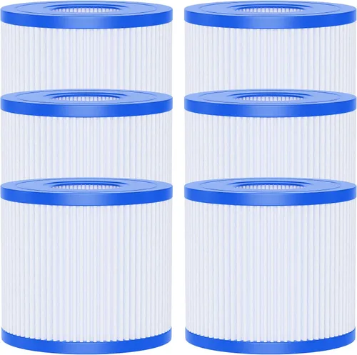 AQUALTRA Filtro de piscina compatible con filtros de piscina tipo D, P57100102, P57000104, 3 3/4 pulgadas x 4 1/4 pulgadas, paquete de 6