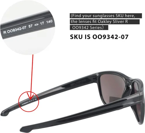 Miniatura 6 de Walleva - Lentes de repuesto para gafas de sol Oakley Sliver R, múltiples opciones disponibles