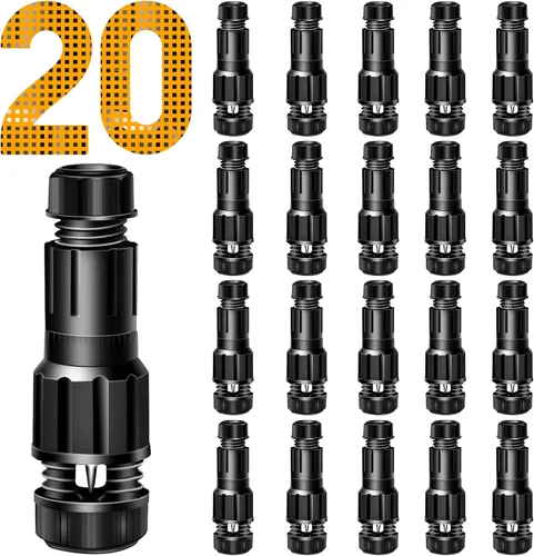 Miniatura 9 de Paquete de 12 conectores de cable de bajo voltaje calibre 12-20, conectores de cable Fastlock de repuesto, focos de paisaje, conector de cable al