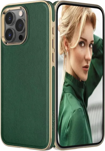 Miniatura 16 de LOHASIC Funda para iPhone 12 y iPhone 12 Pro - Fundas para teléfono i Phone 12 con borde cromado delgado, fundas de cuero de diseño suave, funda