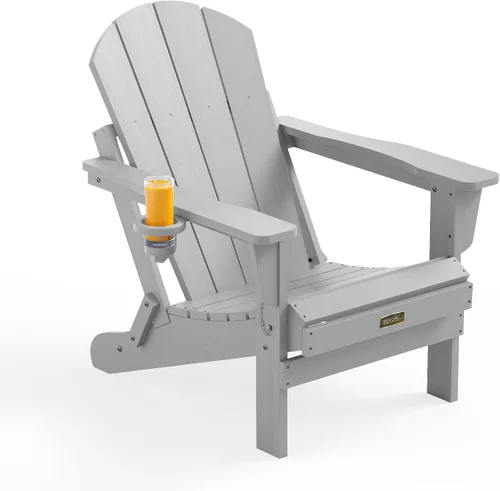 Miniatura 85 de SERWALL - Silla plegable Adirondack para patio, jardín, exterior, resistente a la intemperie, sillas para hoguera, color naranja