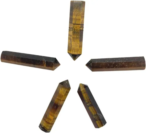 Miniatura 2 de GEMSCITE 5 lápices de aventurina azul, puntos curativos de cristal para hacer joyas, collares, envoltura de alambre, colgante, rejillas de cristal