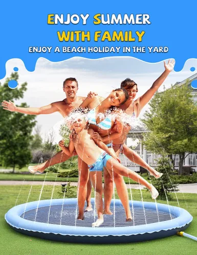 Miniatura 7 de VISTOP - Alfombrilla antideslizante para niños y perros, juguetes acuáticos de verano para piscinas de aspersión - Alfombrilla divertida para jugar