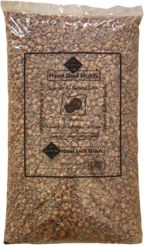 Producto de enmienda de mantillo de concha de avellana - 1.5 pies cúbicos (conchas de azelana) 100% mantillo natural | Paisajismo, macizos de