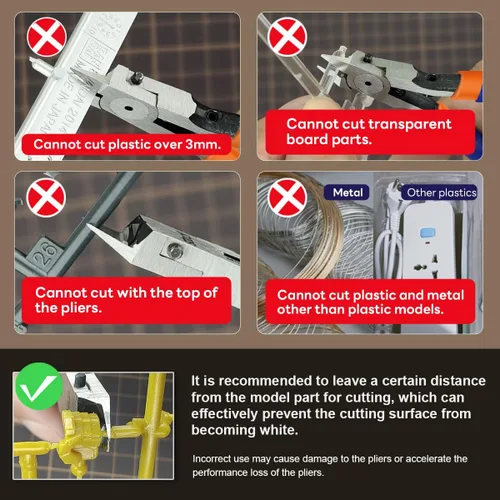 Miniatura 6 de stedi Pinza para modelo, cortador de rebabas con hoja única ultradelgada y resorte rígido Pinzas de hobby para reparación de Gundam