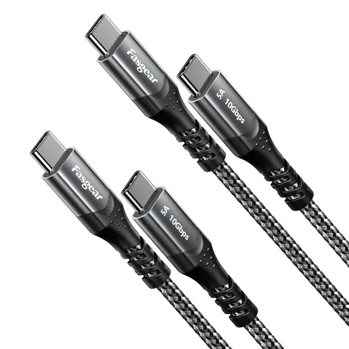 Miniatura 9 de Fasgear Cable USB C a USB C, 1 paquete de cable de carga rápida USB 3.1 tipo C Gen 2 de 10 pies para MacBook Pro 2019, entrega de energía de 100 W
