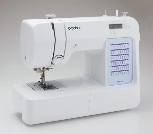 Miniatura 8 de Brother CS5055 Máquina de coser computarizada, 60 puntadas integradas, pantalla LCD, 7 pies incluidos, color blanco